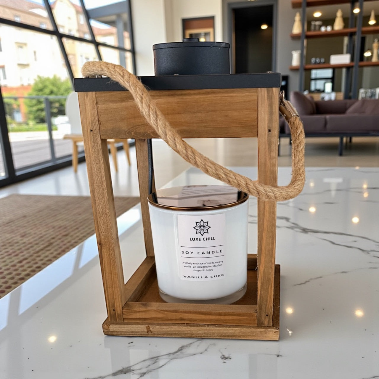 Candle Warmer - Wooden Lantern